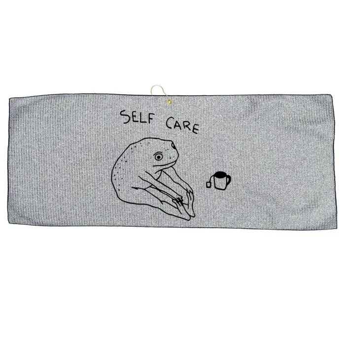 Funny Frog Self Care Large Microfiber Waffle Golf Towel