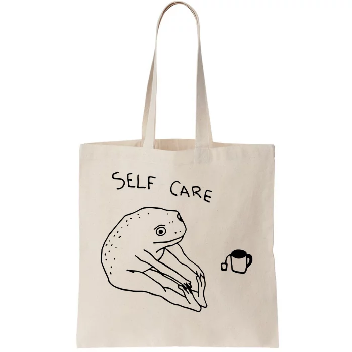 Funny Frog Self Care Tote Bag