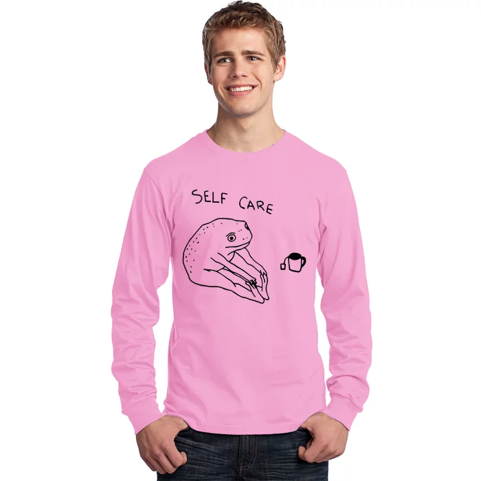 Funny Frog Self Care Long Sleeve Shirt