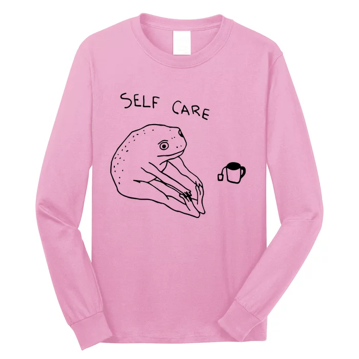 Funny Frog Self Care Long Sleeve Shirt