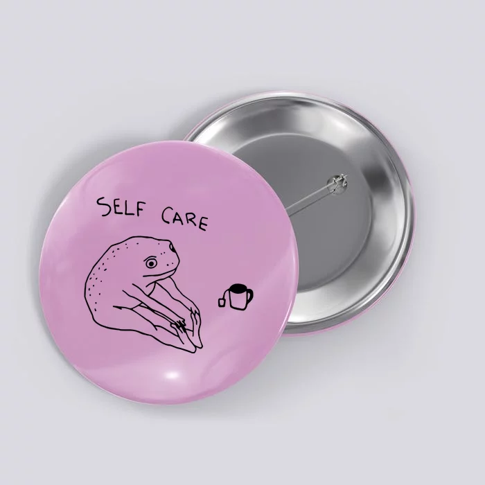 Funny Frog Self Care Button