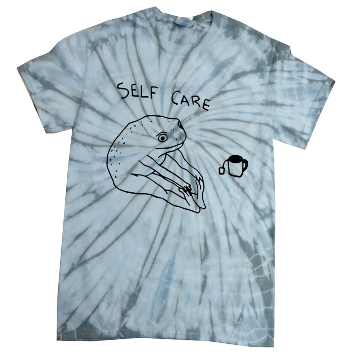 Funny Frog Self Care Tie-Dye T-Shirt