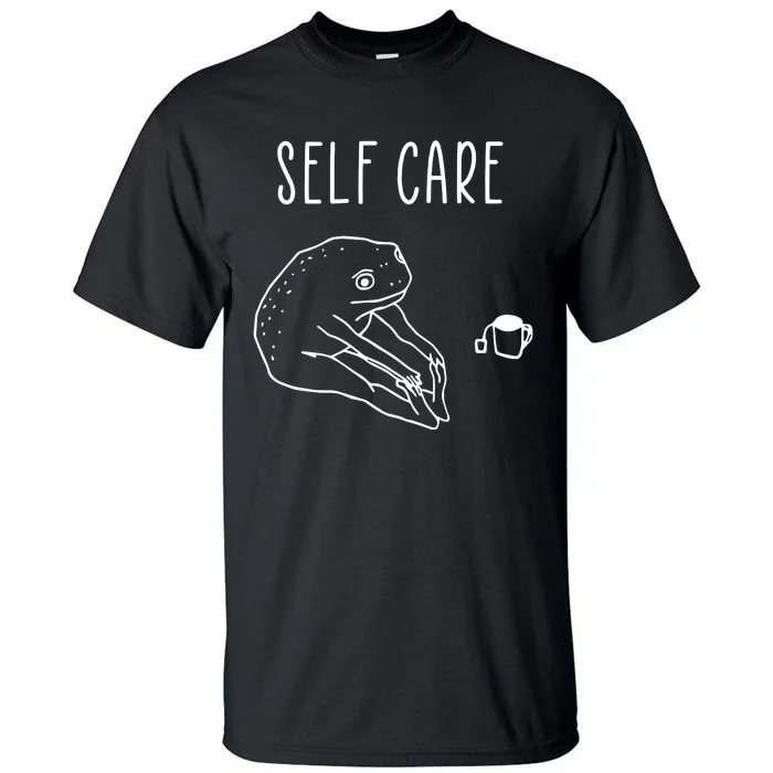 Funny Frog Self Care Yoga Tall T-Shirt