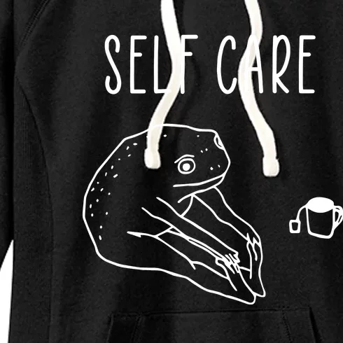 Funny Frog Self Care Yoga Women's Fleece Hoodie