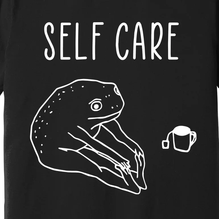 Funny Frog Self Care Yoga Premium T-Shirt