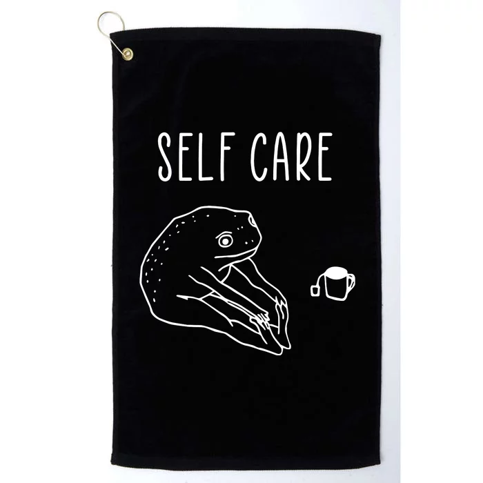 Funny Frog Self Care Yoga Platinum Collection Golf Towel