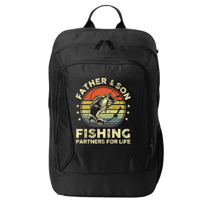 Fishing Father & Son Matching Bass Fish Dad City Backpack