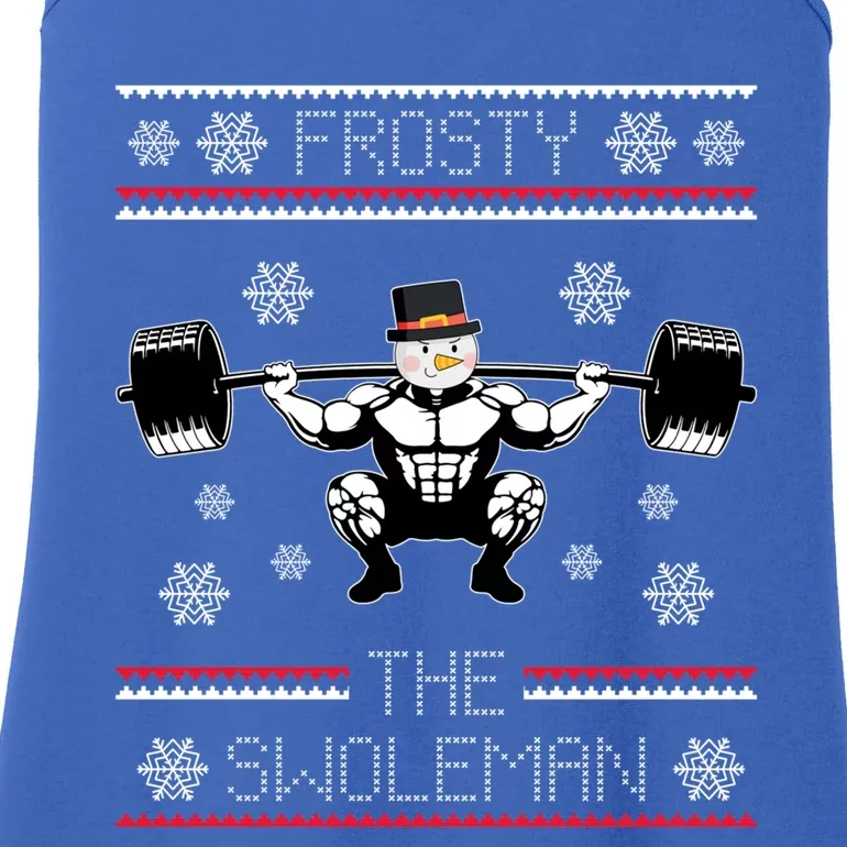 Funny Frosty Swole Bodybuilding Snow Christmas Gym Gift Ladies Essential Tank