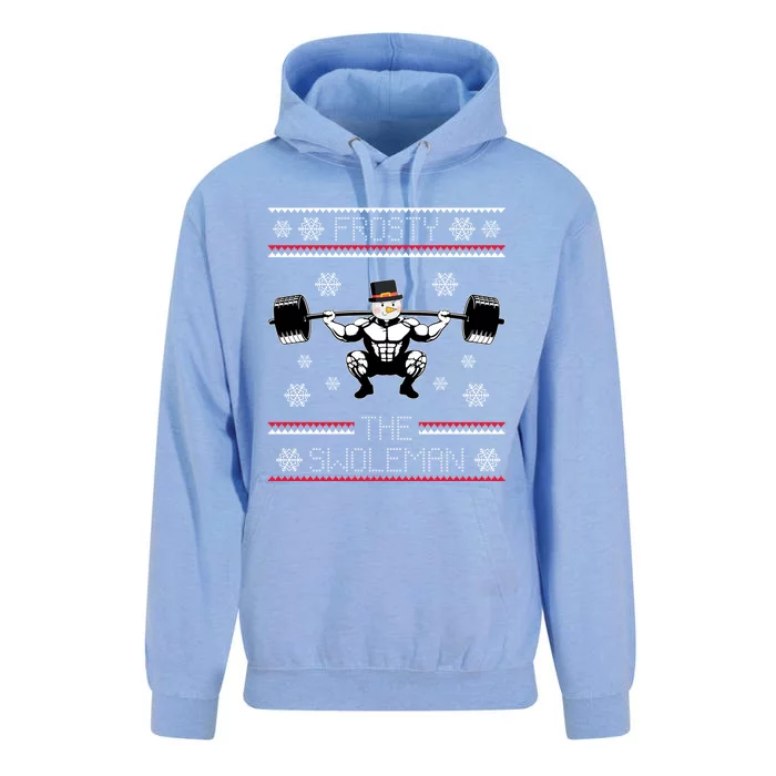 Funny Frosty Swole Bodybuilding Snow Christmas Gym Gift Unisex Surf Hoodie