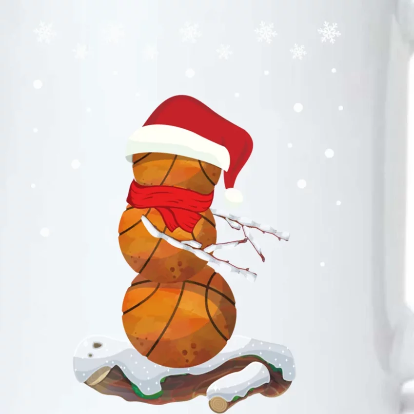 Funny Flossing Santa Snow Basketball Christmas Gift Black Color Changing Mug