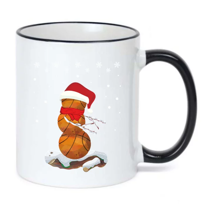 Funny Flossing Santa Snow Basketball Christmas Gift Black Color Changing Mug