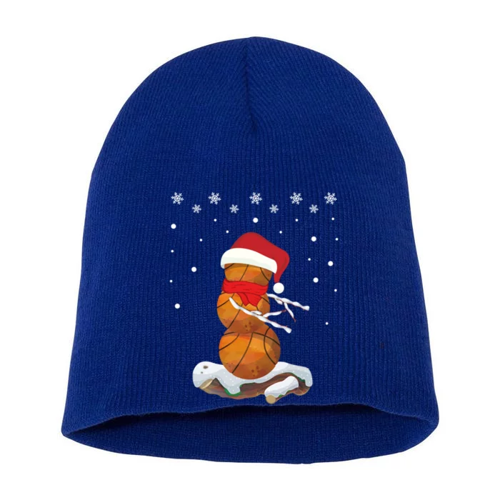 Funny Flossing Santa Snow Basketball Christmas Gift Short Acrylic Beanie