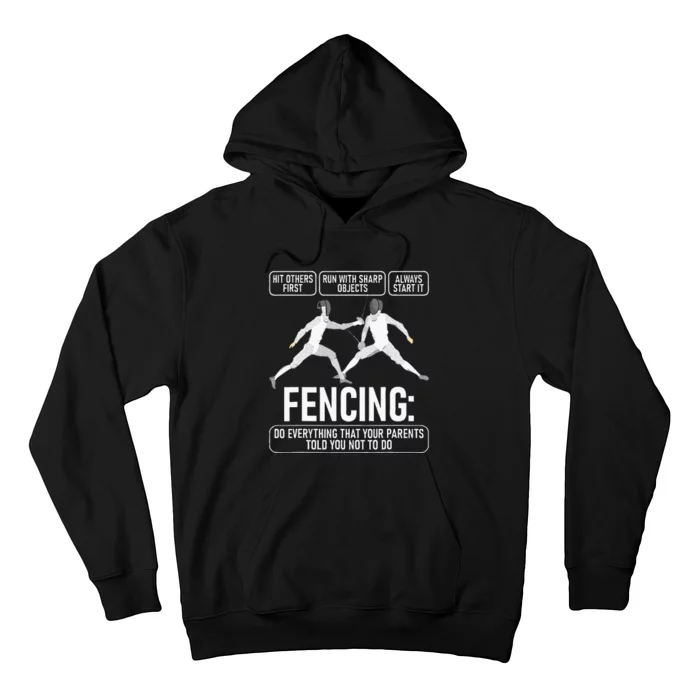 Fencing Fencer Swordsman Swordmanship Sabre Epee Hoodie