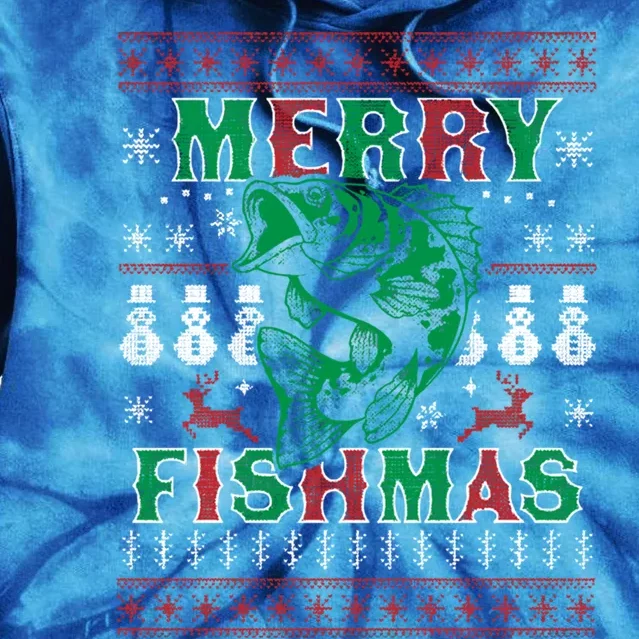 Funny Fish Sweater Fishing Santa Pajama Fisher Merry Fishmas Cool Gift Tie Dye Hoodie