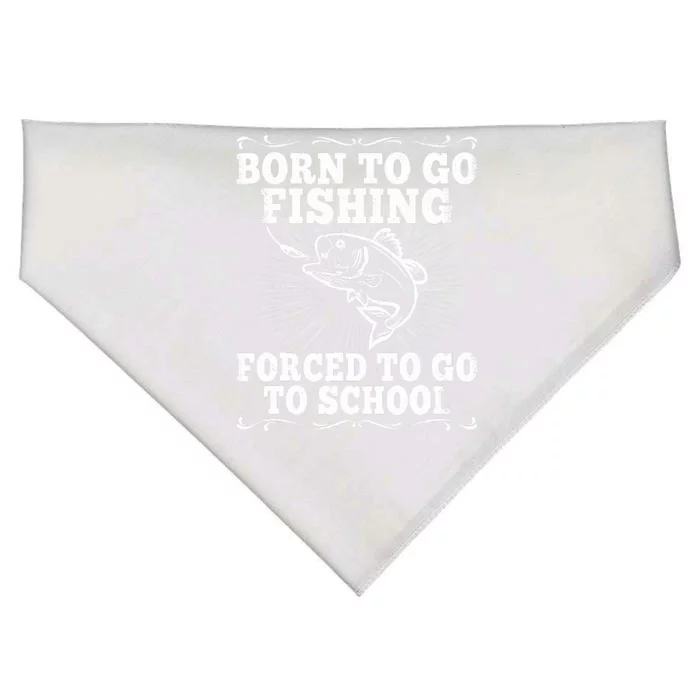 Funny Fishing Saying Fisherman Outfit Angler Boy Girl USA-Made Doggie Bandana