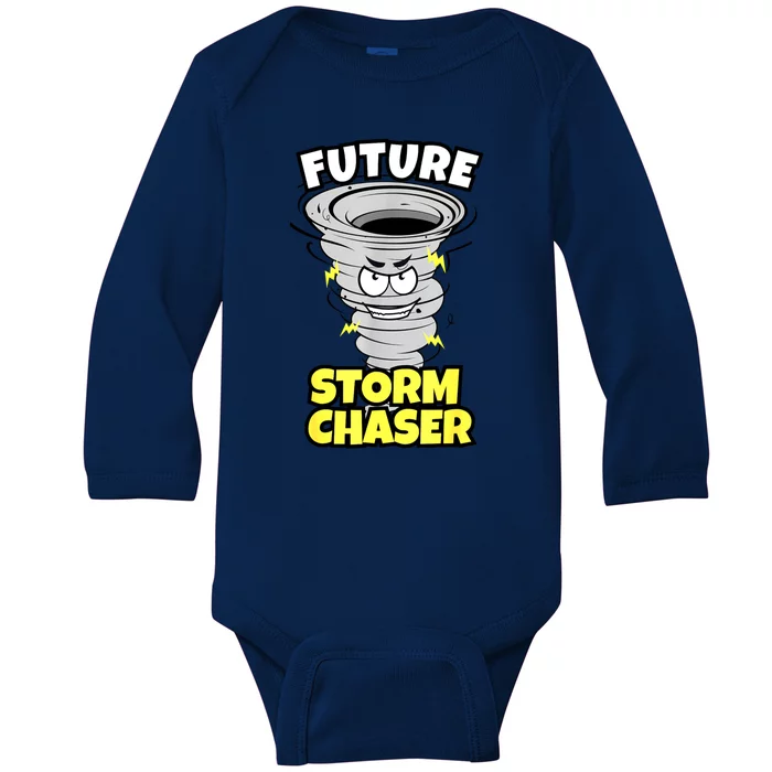 Funny Future Storm Gift For Chaser Meteorologist Baby Long Sleeve Bodysuit