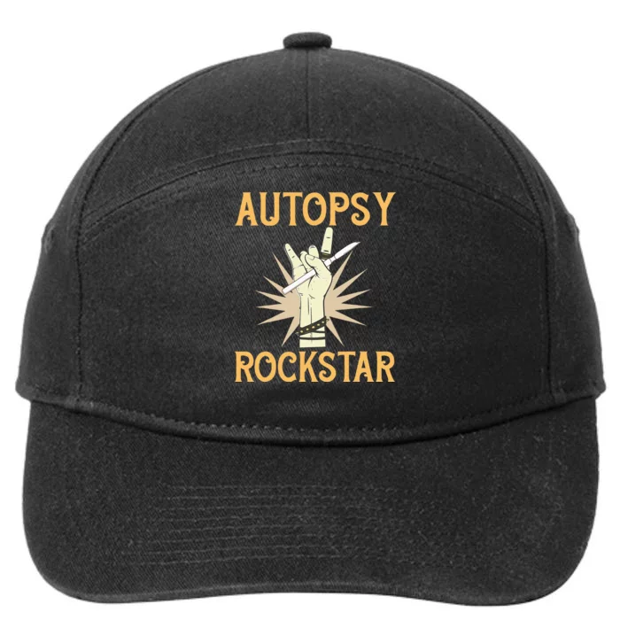 Funny Forensic Scientist Science Autopsy Rockstar 7-Panel Snapback Hat