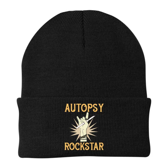 Funny Forensic Scientist Science Autopsy Rockstar Knit Cap Winter Beanie