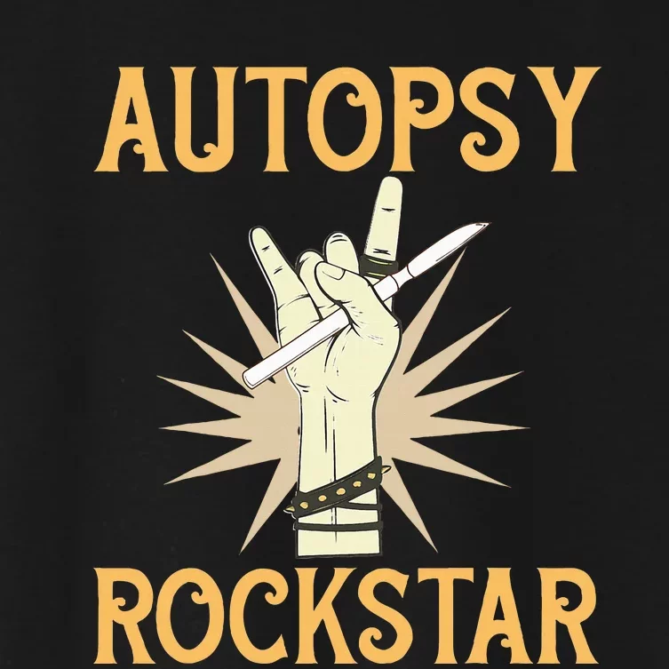 Funny Forensic Scientist Science Autopsy Rockstar Women's Crop Top Tee