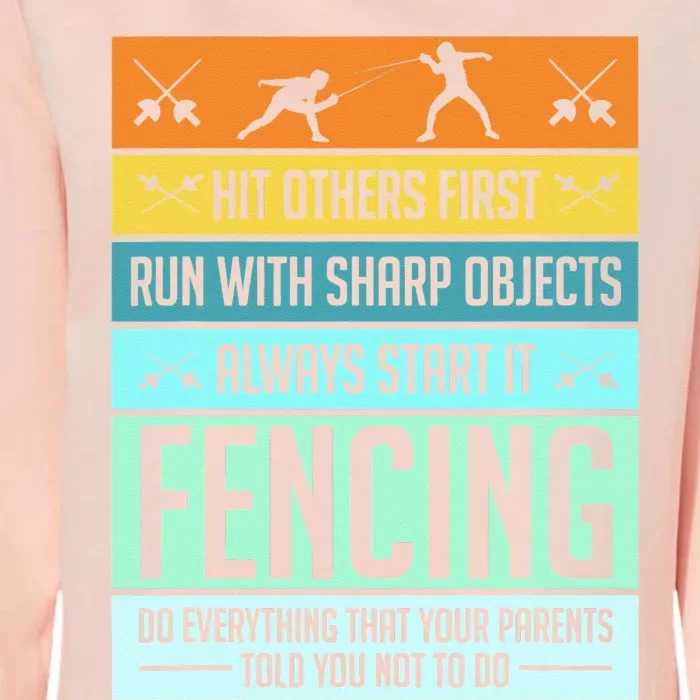 Funny Fencing Sport Pun For Men Women Kids Womens California Wash Sweatshirt