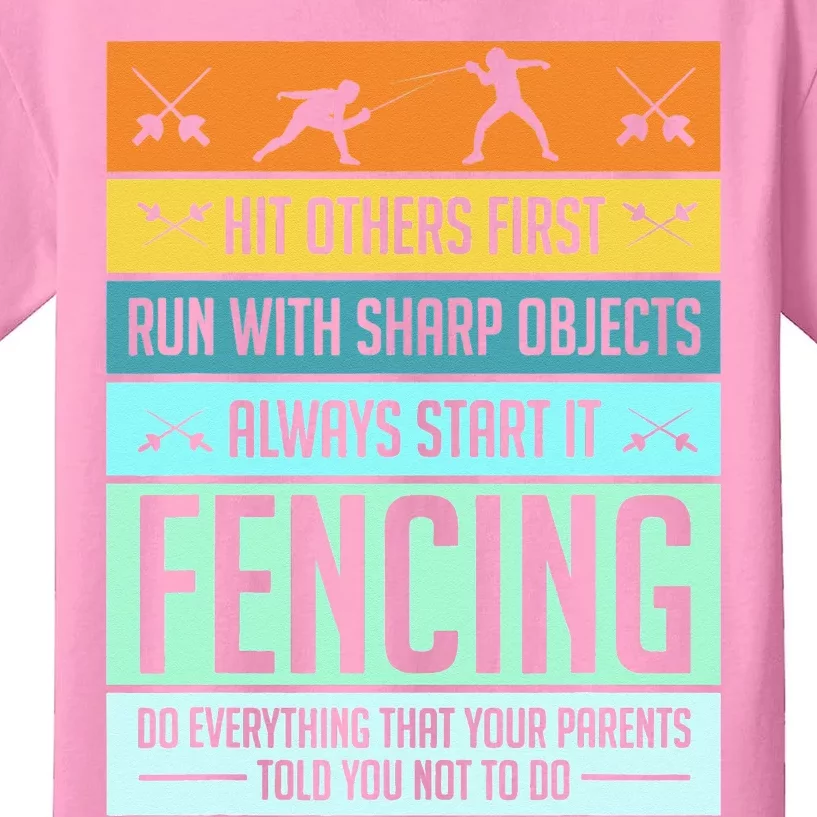 Funny Fencing Sport Pun For Men Women Kids Kids T-Shirt