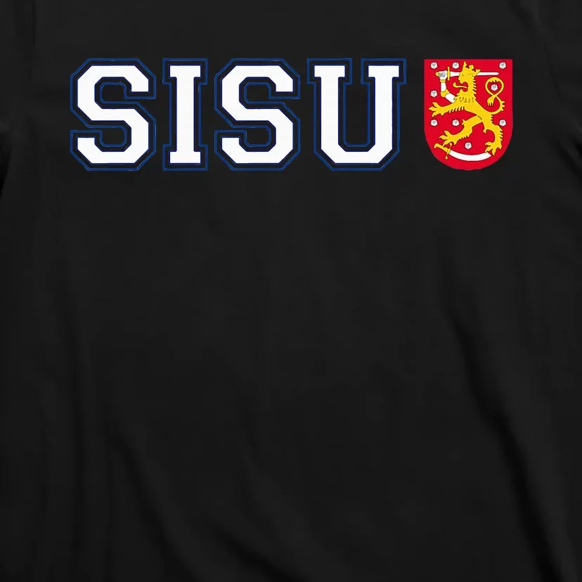 Finland Finnish Sisu Flag Crest T-Shirt