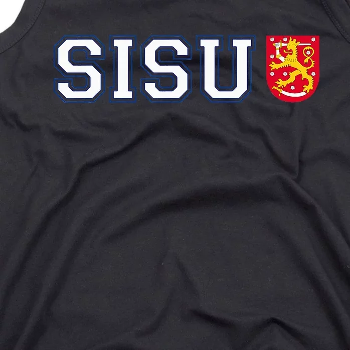 Finland Finnish Sisu Flag Crest Tank Top