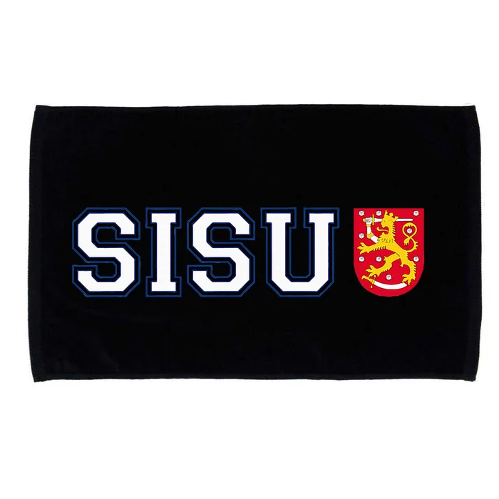 Finland Finnish Sisu Flag Crest Microfiber Hand Towel