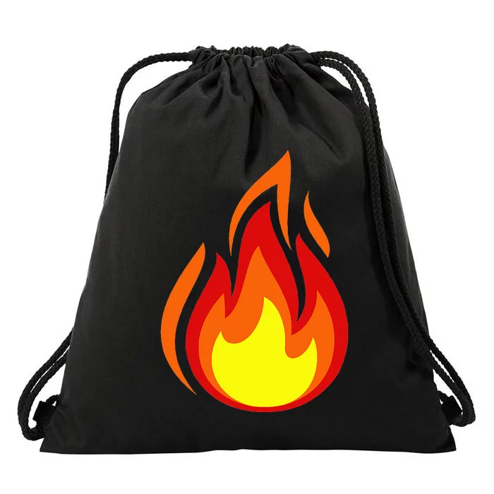 Fire Flame Symbol Drawstring Bag