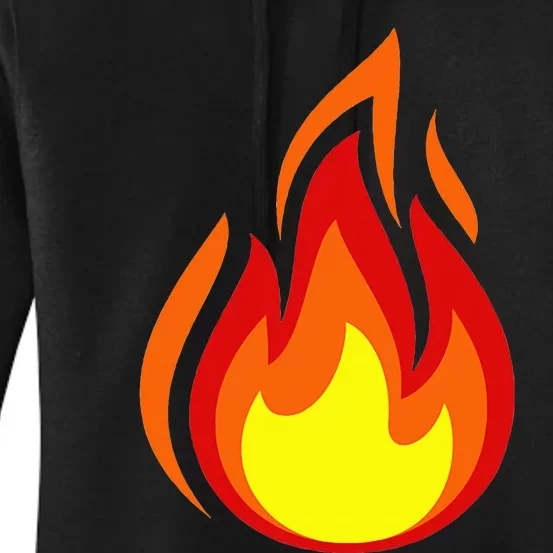 Fire Flame Symbol Women's Pullover Hoodie