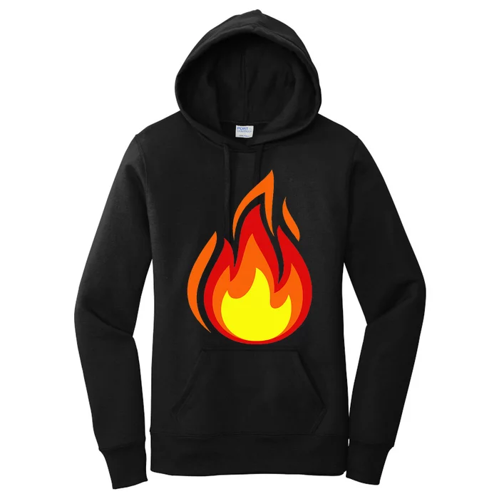 Fire Flame Symbol Women's Pullover Hoodie