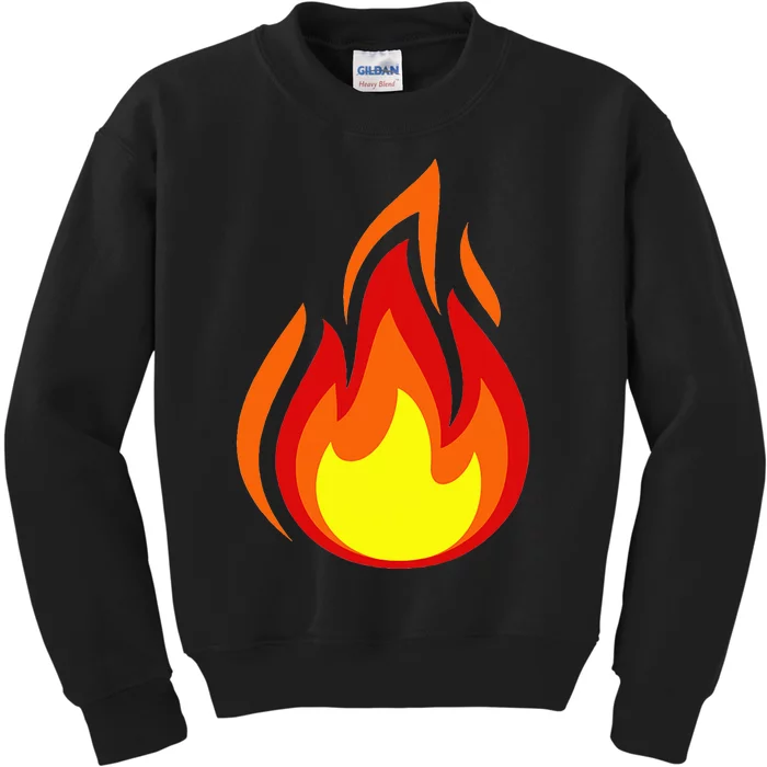 Fire Flame Symbol Kids Sweatshirt