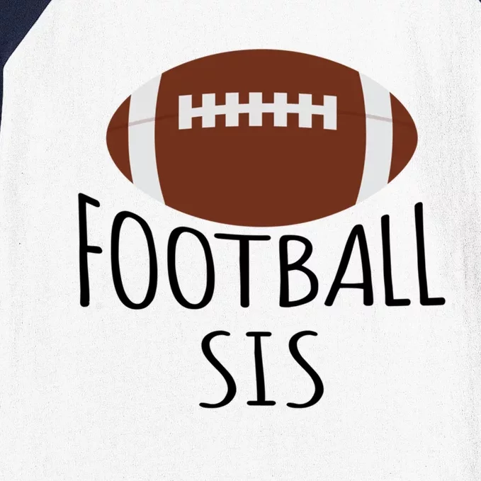 Funny Football Sis American Football Family Matching Sister Cute Gift Baseball Sleeve Shirt