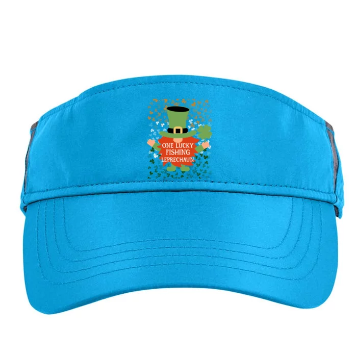 Fishing Funny St Patrick's Day Lucky Gnome Family Matching Gift Adult Drive Performance Visor