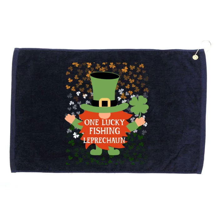 Fishing Funny St Patrick's Day Lucky Gnome Family Matching Gift Grommeted Golf Towel