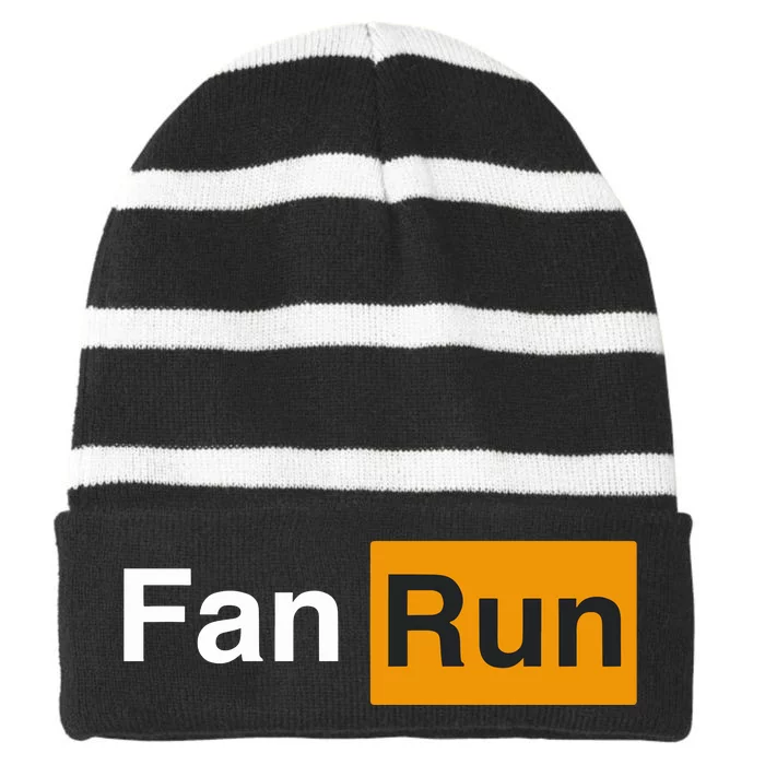 Fanrunradio Fanrun Sports Hub Striped Beanie with Solid Band