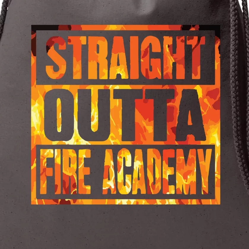 Fireman Firefighter Straight Outta Fire Academy Graduation Drawstring Bag