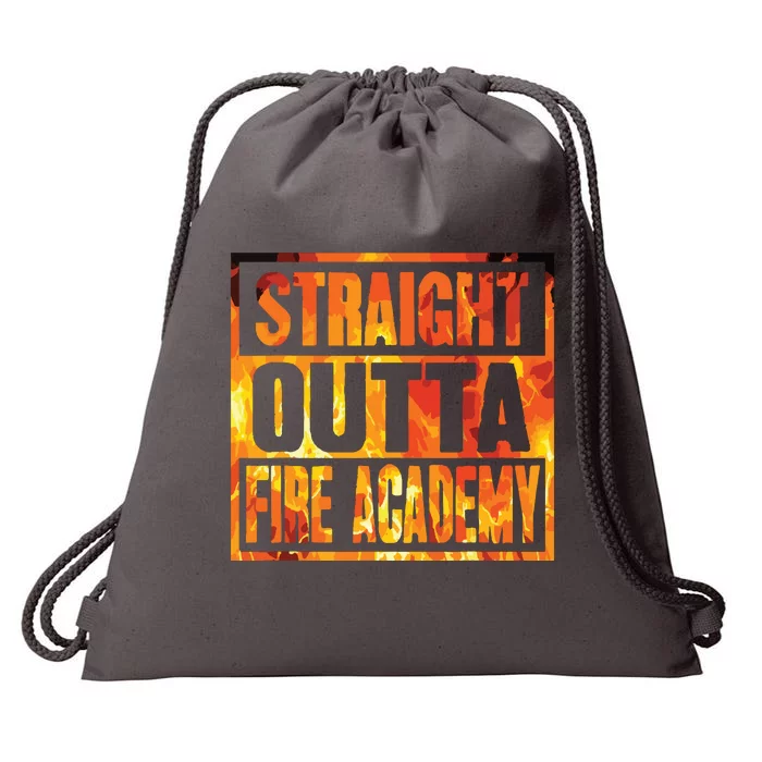 Fireman Firefighter Straight Outta Fire Academy Graduation Drawstring Bag