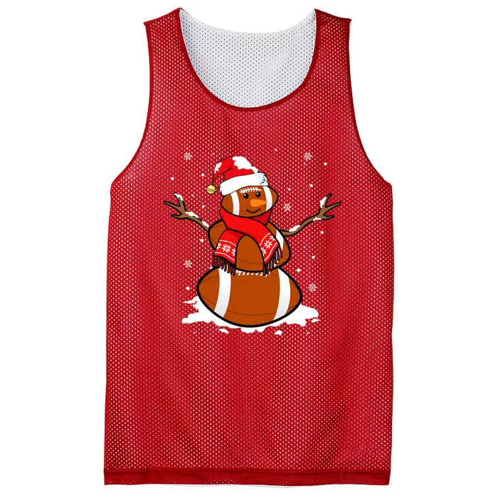 Funny Football Snowman Christmas Pajamas Matching Gifts Mesh Reversible Basketball Jersey Tank