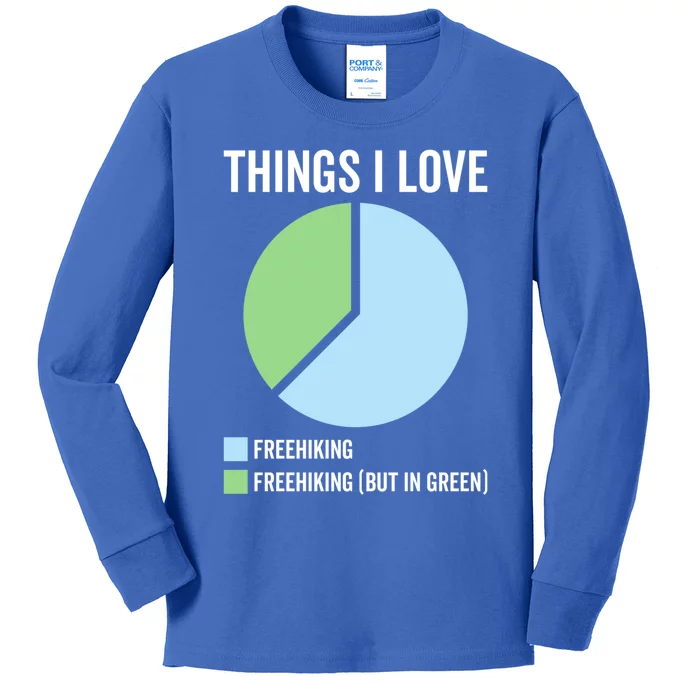 Funny Freehiking Sport Hobby Sporting Hobbies Joke Saying Cute Gift Kids Long Sleeve Shirt