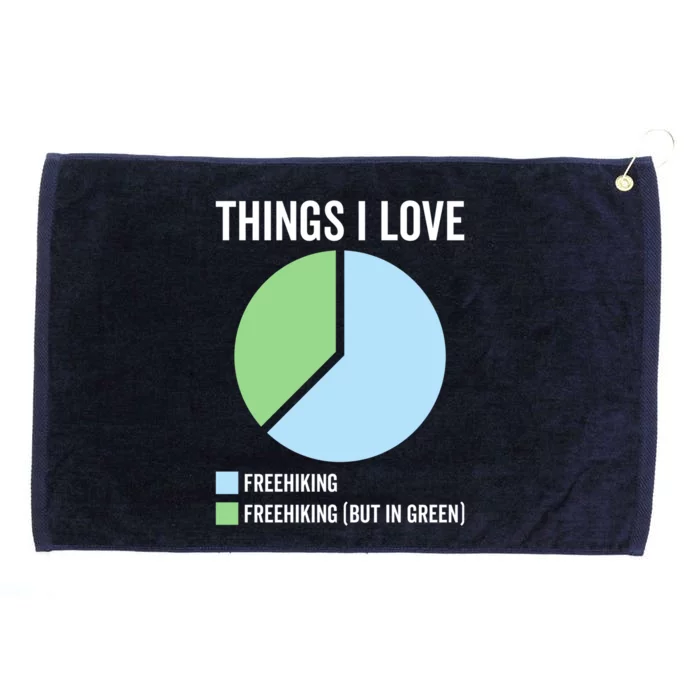 Funny Freehiking Sport Hobby Sporting Hobbies Joke Saying Cute Gift Grommeted Golf Towel