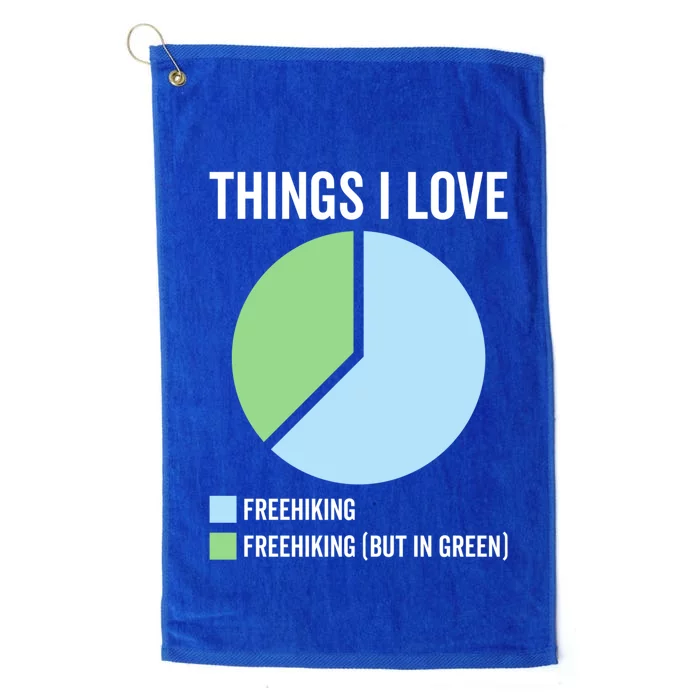 Funny Freehiking Sport Hobby Sporting Hobbies Joke Saying Cute Gift Platinum Collection Golf Towel