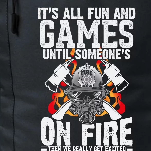 Funny Firefighter Slogan Daily Commute Backpack