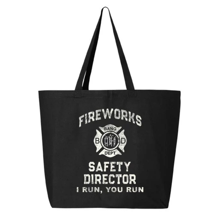 Funny Fireworks Safety Director 4th Of July Pyro Boom Squad 25L Jumbo Tote