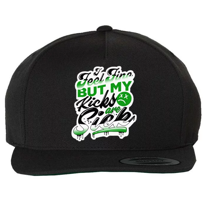 Feel Fine Sneaker Match Retro 3 Pine Green Wool Snapback Cap