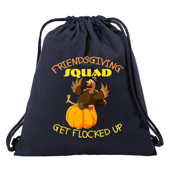 Funny Friendsgiving Squad This Thanksgiving Day Turkey Gift Drawstring Bag