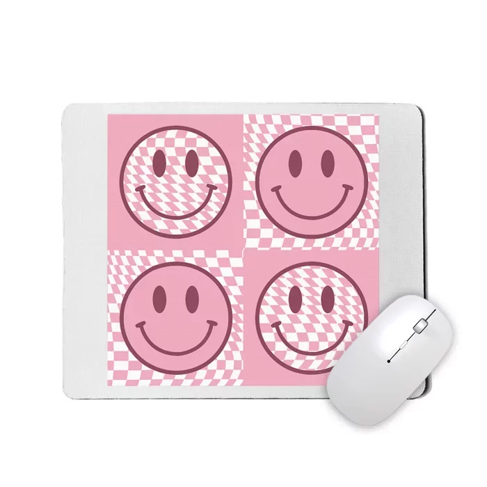 Funny Face Shirt Checkered Pattern Smile Face Meme Trendy Mousepad