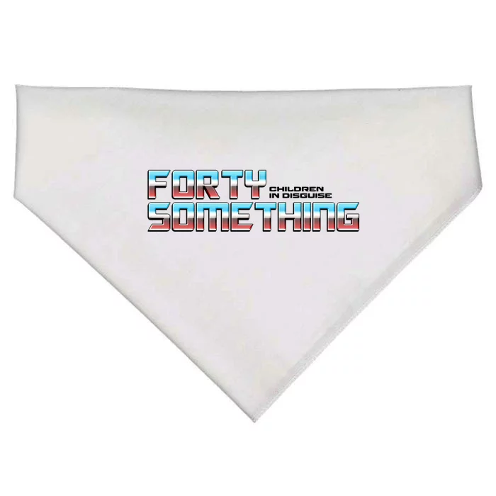 Funny Forty Something Children In Disguise USA-Made Doggie Bandana