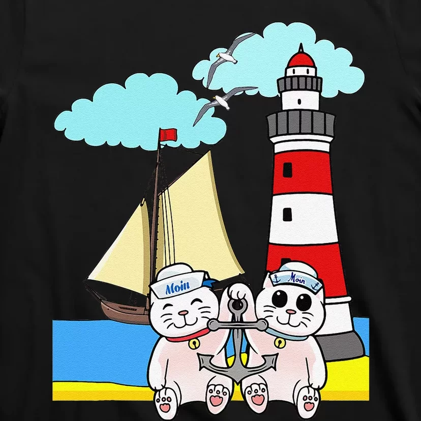 Funny Funny Sailors Cats Maritime Children Anchor T-Shirt