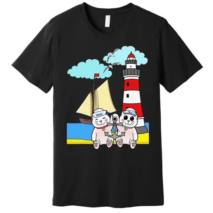 Funny Funny Sailors Cats Maritime Children Anchor Premium T-Shirt